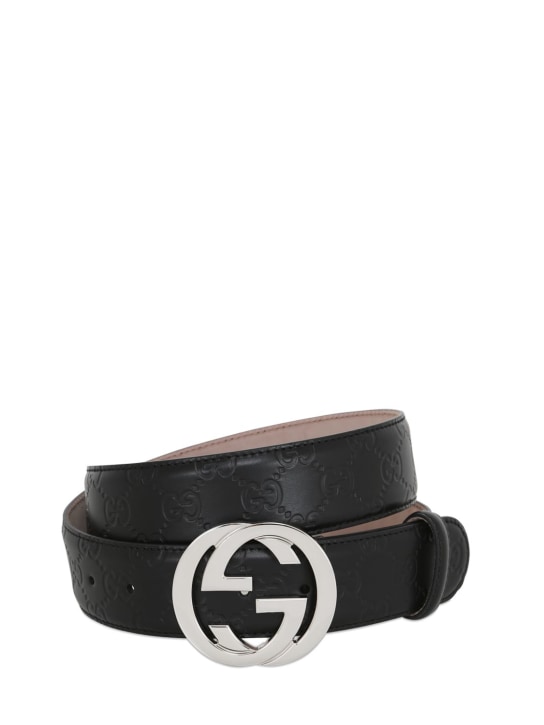 4cm gg embossed leather belt - Gucci - Men | Luisaviaroma