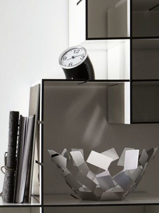 Alessi: Cronotime clock - Siyah/Beyaz - ecraft_1 | Luisa Via Roma
