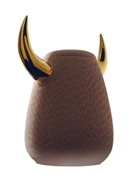 Bosa: Bull ceramic container - Beige/Gold - ecraft_1 | Luisa Via Roma