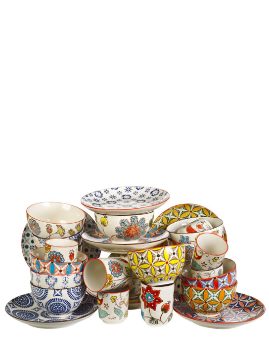 Polspotten: Set di 4 ciotole Hippy in ceramica - Multicolore - ecraft_1 | Luisa Via Roma