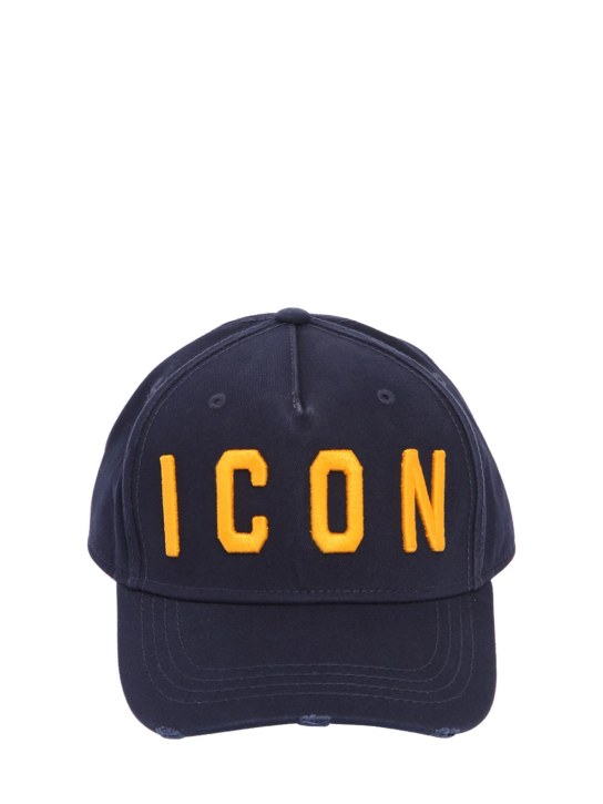 Dsquared2: Icon cotton canvas baseball hat - men_0 | Luisa Via Roma