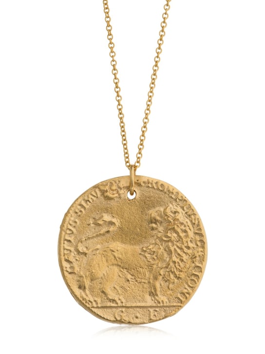 Alighieri: Il Leone medallion necklace - Altın Rengi - women_0 | Luisa Via Roma