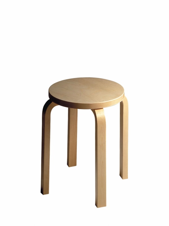 ARTEK: E60 wood stool - Brown - ecraft_0 | Luisa Via Roma