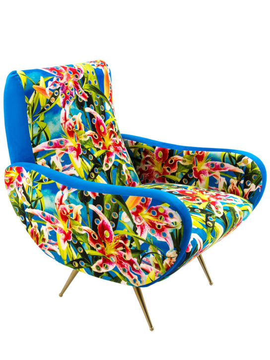 Seletti: Flowers with hole printed armchair - Multicolor - ecraft_0 | Luisa Via Roma