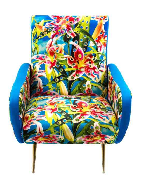 Seletti: Flowers with hole printed armchair - Multicolor - ecraft_1 | Luisa Via Roma