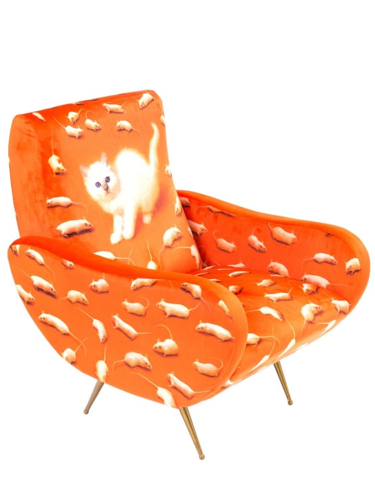 Seletti: Kitten printed armchair - Multicolor - ecraft_0 | Luisa Via Roma