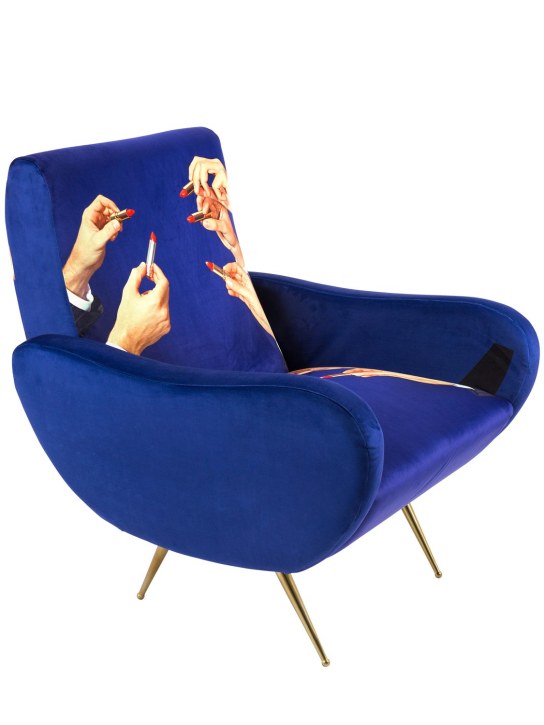 Seletti: Lipstick printed armchair - Multicolor - ecraft_0 | Luisa Via Roma