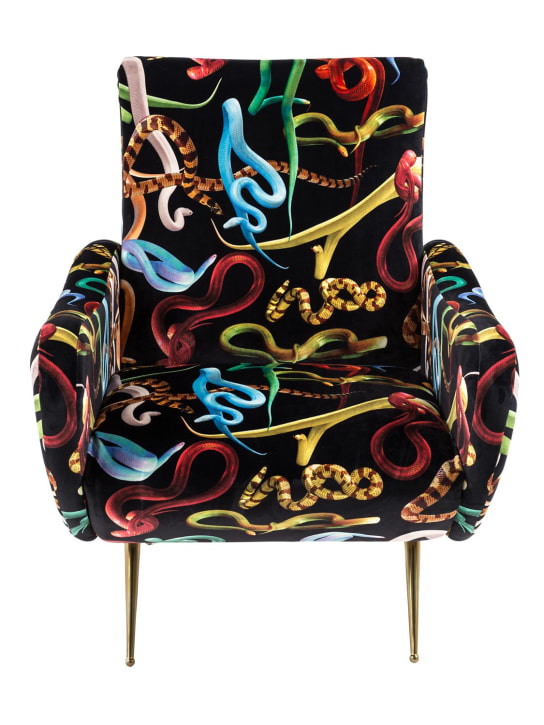 Seletti: Snake printed armchair - Multicolor - ecraft_1 | Luisa Via Roma