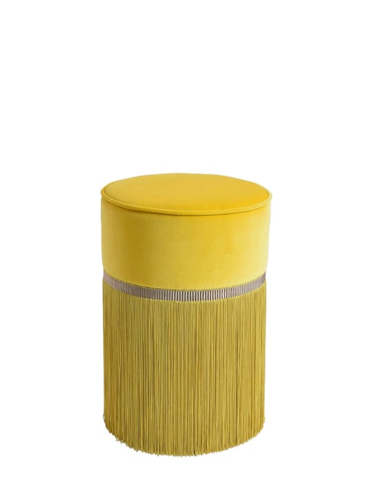 Lorenza Bozzoli: Couture plain pouf - Yellow - ecraft_0 | Luisa Via Roma