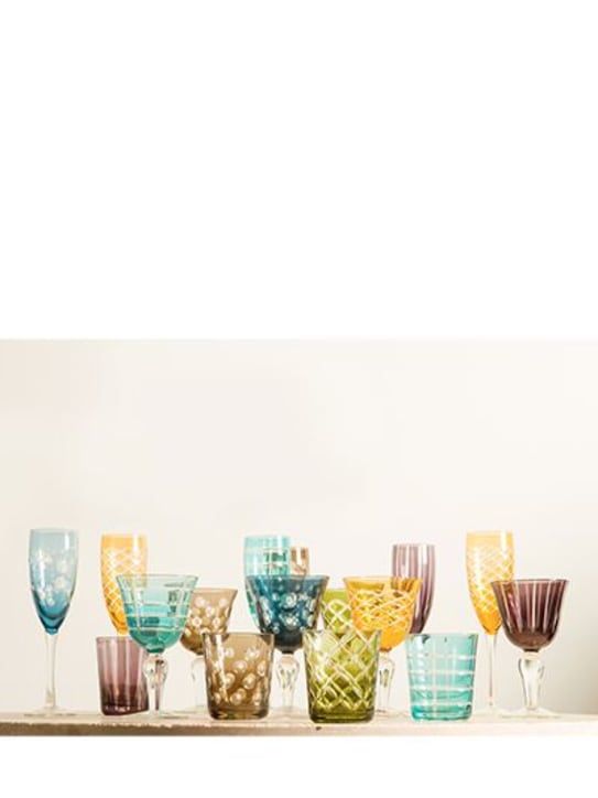 Polspotten: Set of 6 cutting water glasses - Multicolor - ecraft_1 | Luisa Via Roma