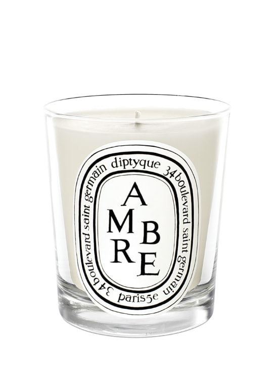 Diptyque: 190gr Ambre scented candle - Transparent - beauty-men_0 | Luisa Via Roma