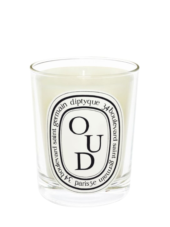 Diptyque: 190gr Oud scented candle - Transparent - beauty-women_0 | Luisa Via Roma