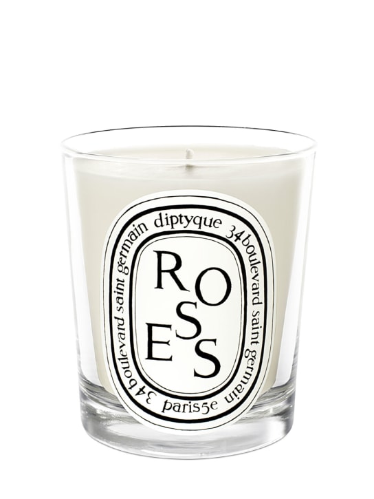 Diptyque: 190g Roses scented candle - Transparent - beauty-men_0 | Luisa Via Roma