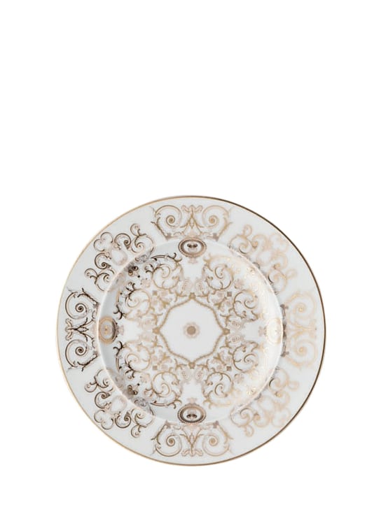 Versace: Medusa Gala porcelain bread plate - White/Gold - ecraft_0 | Luisa Via Roma