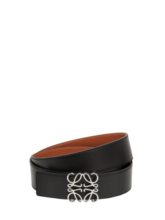 Loewe: 4cm Anagram reversible leather belt - men_0 | Luisa Via Roma