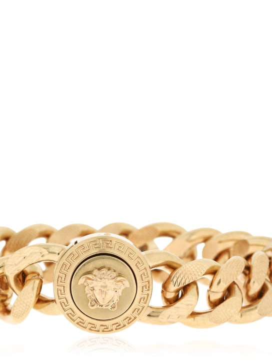 Versace: Bracelet chaîne plat Medusa - Or - men_1 | Luisa Via Roma