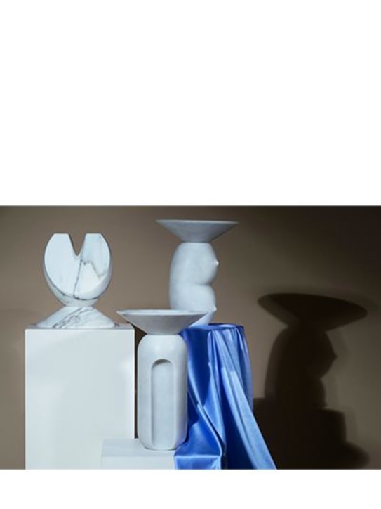 Bloc Studios: Vase en marbre Clelia - Blanc - ecraft_1 | Luisa Via Roma
