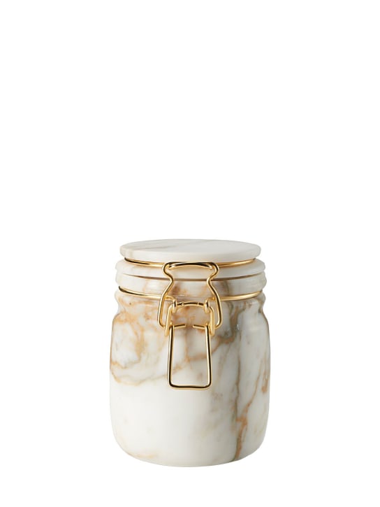 Editions Milano: Miss Marble calacatta marble jar - White/Gold - ecraft_0 | Luisa Via Roma