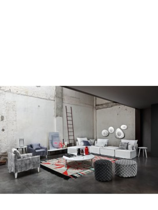 Gervasoni: Brick 96 decorated mirror - Silver - ecraft_4 | Luisa Via Roma