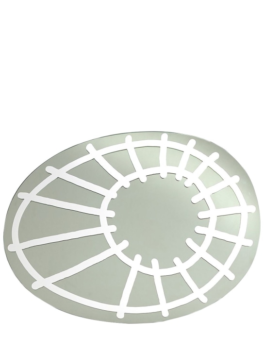 Gervasoni: Brick 97 decorated mirror - Silver - ecraft_0 | Luisa Via Roma