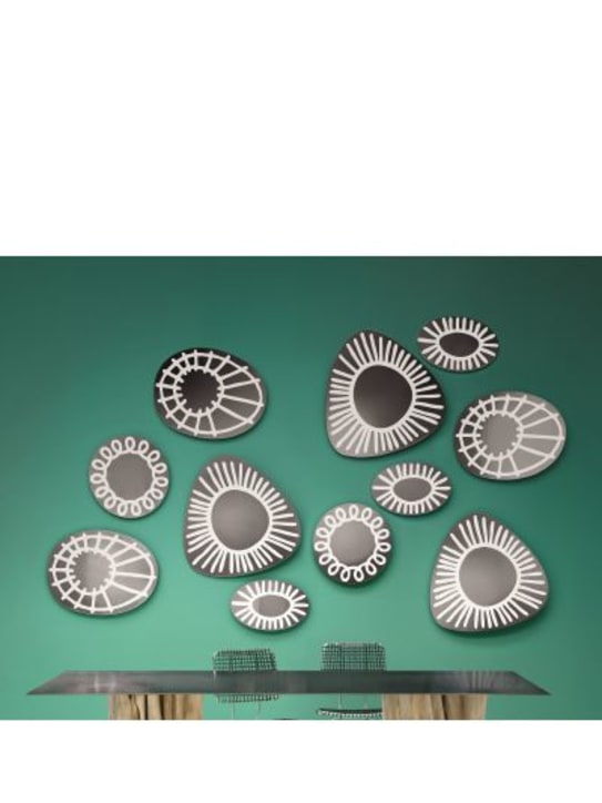 Gervasoni: Brick 96 decorated mirror - Silver - ecraft_2 | Luisa Via Roma