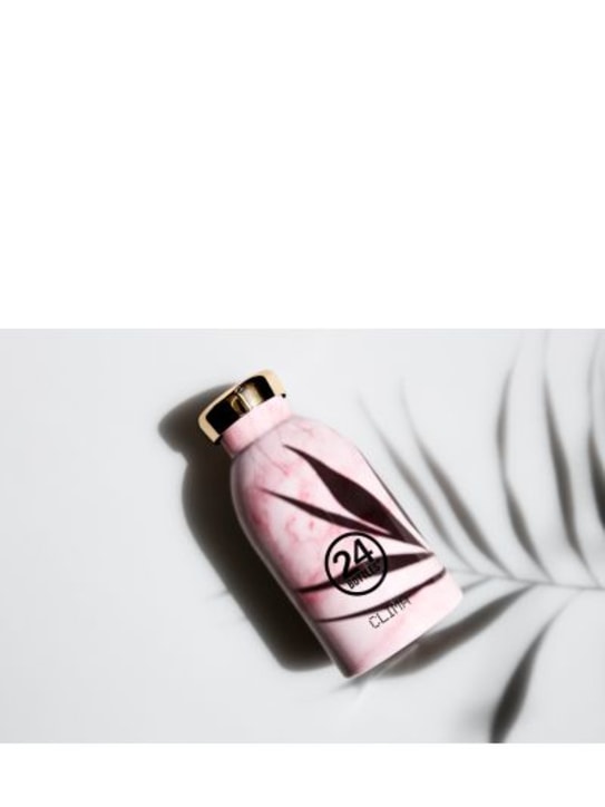 24bottles: 330ml Pink Marble Clima bottle - Pink - ecraft_1 | Luisa Via Roma