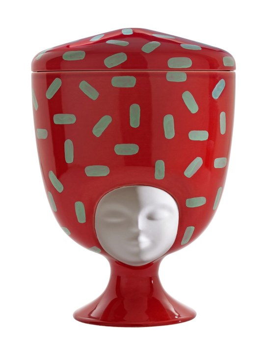 Bosa: Sister Louise vase with lid - Red - ecraft_0 | Luisa Via Roma