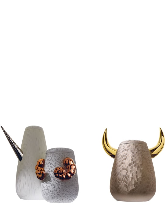 Bosa: Contenitore Aries Ram in ceramica - Beige/Marrone - ecraft_1 | Luisa Via Roma