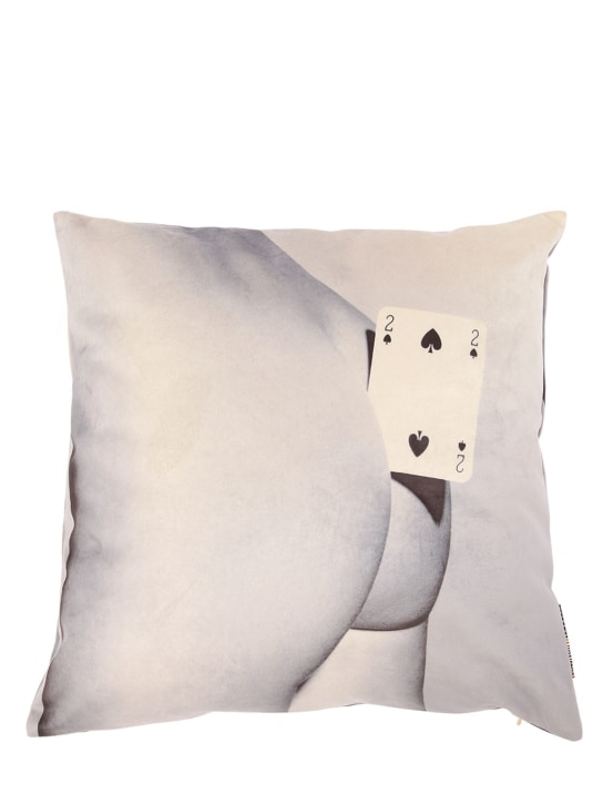 Seletti: Two Of Spades printed cushion - Multicolor - ecraft_2 | Luisa Via Roma