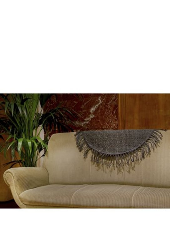 Studio Maleki: Cocco round handmade jute rug w/ fringes - Siyah - ecraft_1 | Luisa Via Roma