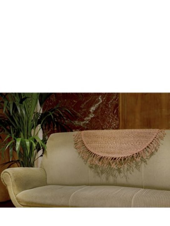 Studio Maleki: Cocco round handmade jute rug w/ fringes - Brown - ecraft_1 | Luisa Via Roma