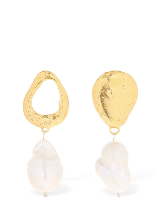 Alighieri: The infernal storm drop earrings - Gold/Pearl - women_0 | Luisa Via Roma