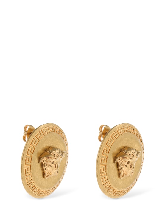 Versace: Medusa big stud earrings - Altın Rengi - women_1 | Luisa Via Roma