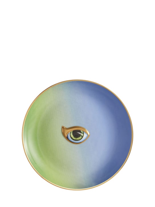 L'objet: Lito green & blue porcelain plate - ecraft_0 | Luisa Via Roma