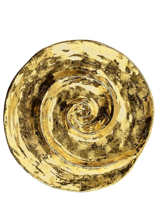 Marioni: Colbula ceramic tray - Gold - ecraft_0 | Luisa Via Roma