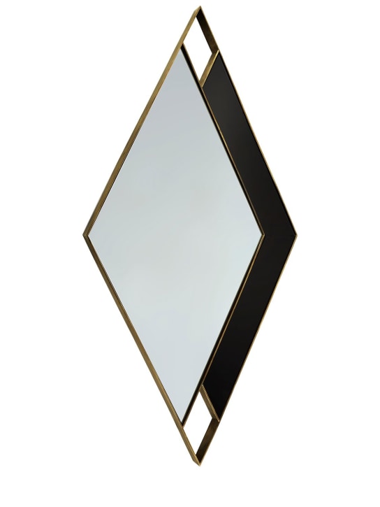 Marioni: Gary brass mirror - Black/Silver - ecraft_0 | Luisa Via Roma