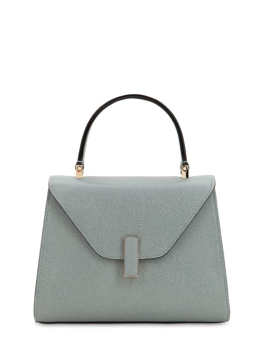 Valextra: Mini Iside grained leather bag - Polvere - women_0 | Luisa Via Roma