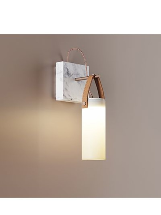 Fontanaarte: Medium Galerie wall lamp - White/Brown - ecraft_1 | Luisa Via Roma