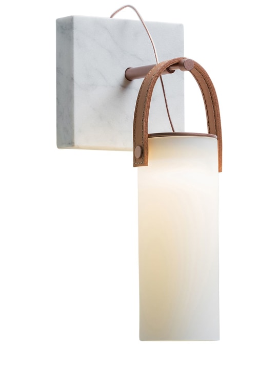 Fontanaarte: Medium Galerie wall lamp - White/Brown - ecraft_0 | Luisa Via Roma