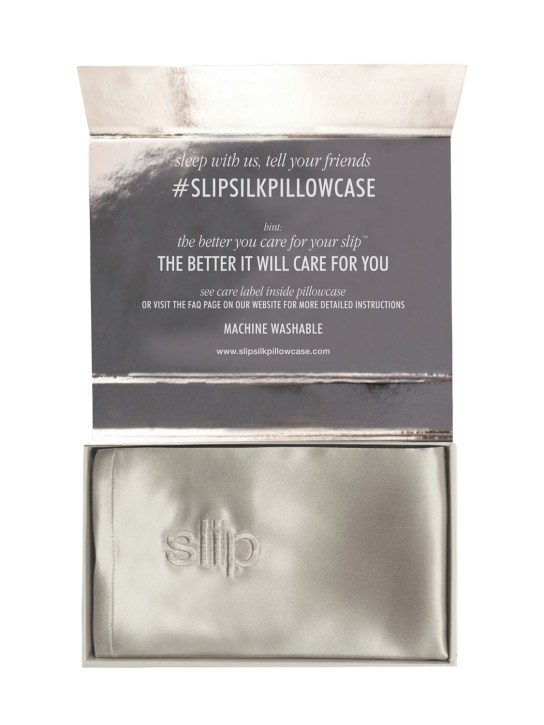 Slip: Queen/standard silk pillowcase - Silver - beauty-men_1 | Luisa Via Roma