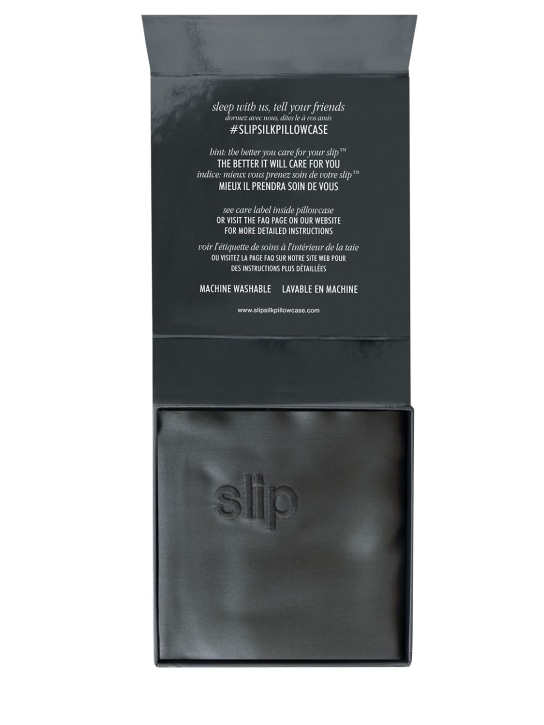 Slip: Euro silk pillowcase - Charcoal - beauty-men_1 | Luisa Via Roma