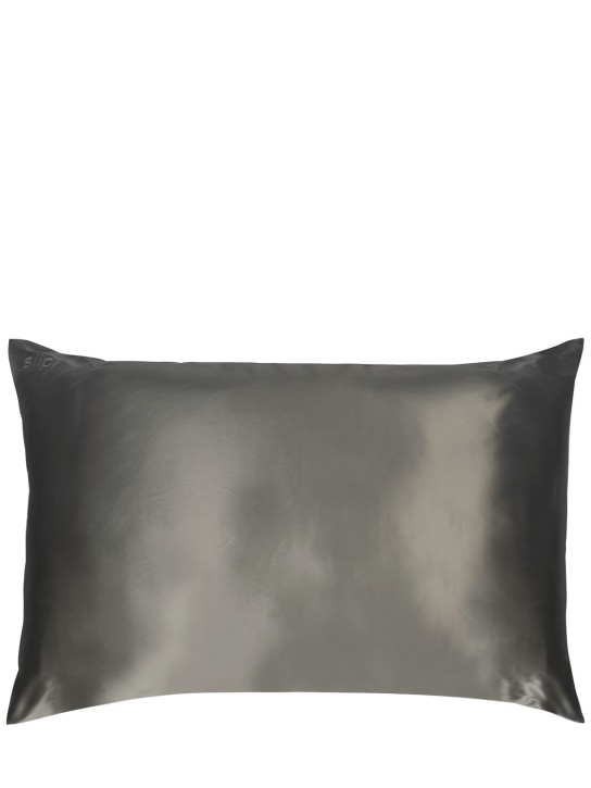 Slip: Queen/standard silk pillowcase - Charcoal - beauty-men_0 | Luisa Via Roma