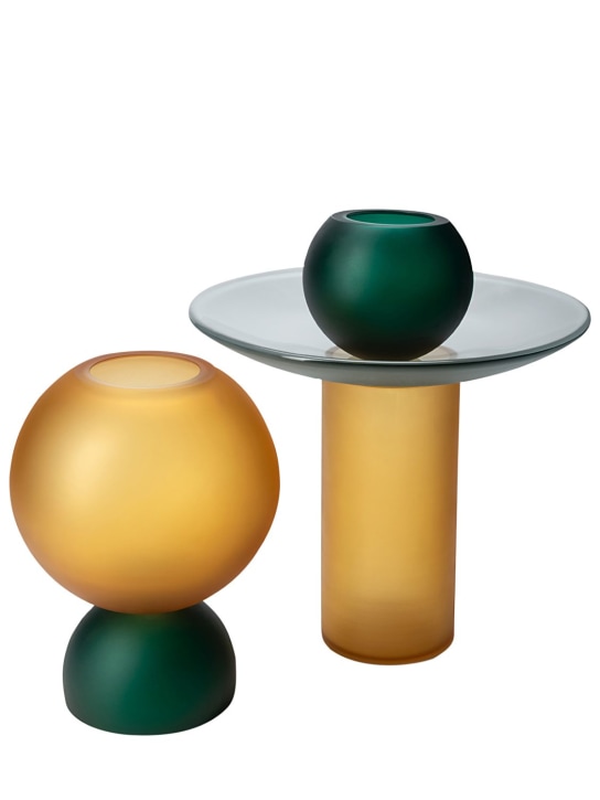 Visionnaire: Vase en verre Equilibri - Vert/Orange - ecraft_1 | Luisa Via Roma