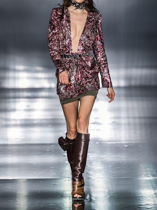 Dsquared2: SEQUINED MINI DRESS - Pink - women_1 | Luisa Via Roma