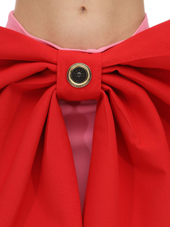 Fausto Puglisi: MINIROCK AUS DRAPIERTEM SATIN - Pink/Rot - women_1 | Luisa Via Roma