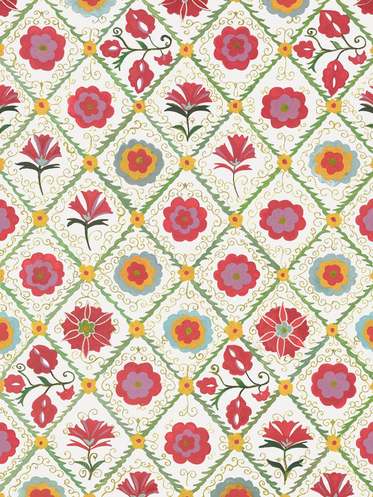 Arjumand's World: Suzani warm printed wallpaper - Multicolor - ecraft_0 | Luisa Via Roma