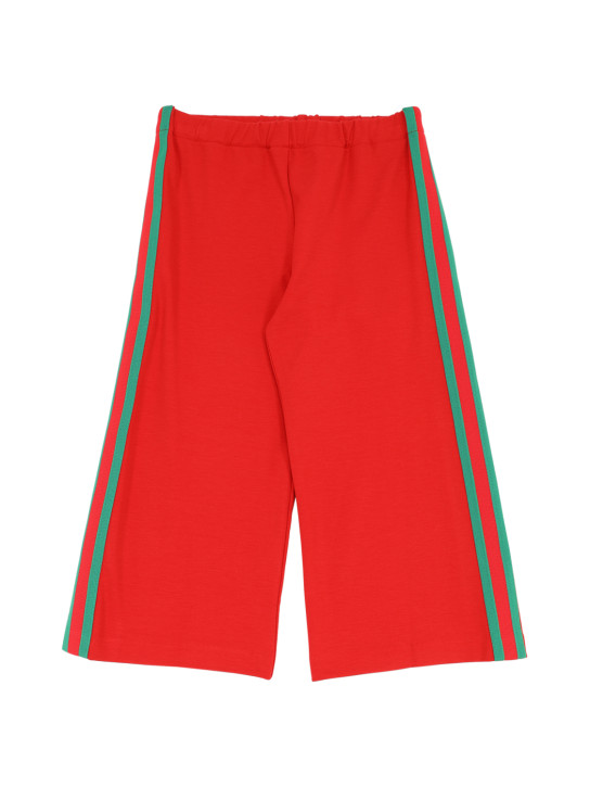 Gucci: Milano jersey pants - Kırmızı - kids-girls_0 | Luisa Via Roma
