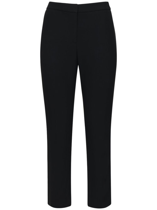 McQueen: Narrow boot cut crepe pants - women_0 | Luisa Via Roma