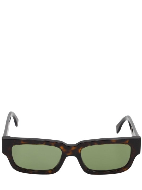 Retrosuperfuture: Roma 3627 squared acetate sunglasses - Havana/Green - men_0 | Luisa Via Roma