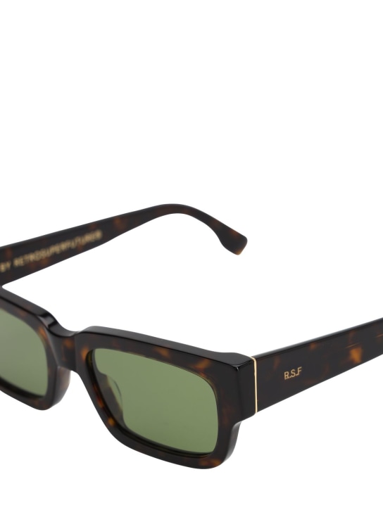 Retrosuperfuture: Roma 3627 squared acetate sunglasses - Havana/Green - women_1 | Luisa Via Roma